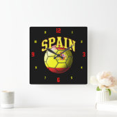 Horloge Carrée Pavillon de l'Espagne à bille de football (Maison)