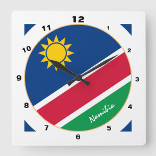 Horloge Carrée Pavillon namibien moderne, Namibie tendance Maison