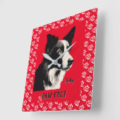 Horloge Carrée Paw-fect (Angle)