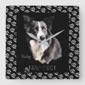 Horloge Carrée Paw-fect (Recto)
