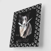 Horloge Carrée Paw-fect (Angle)