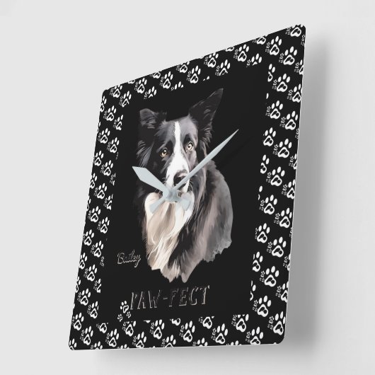 Horloge Carrée Paw-fect (Angle)