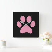 Horloge Carrée Paw Print (Maison)