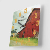 Horloge Carrée Pays de rustic (Angle)