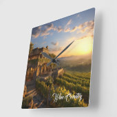 Horloge Carrée Pays du vin (Angle)