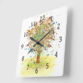 Horloge Carrée Paysage 466 arbre (Angle)