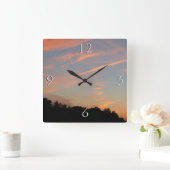 Horloge Carrée Paysage d'Elkridge Sunset Maryland (Maison)