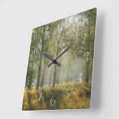 Horloge Carrée Paysage forestier (Angle)