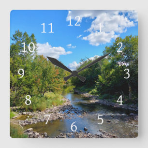 Horloge Carrée Paysage Photo 176 rivière