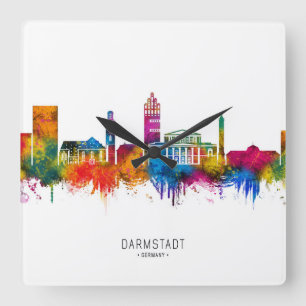 Horloge Carrée Paysage urbain de Darmstadt en Allemagne