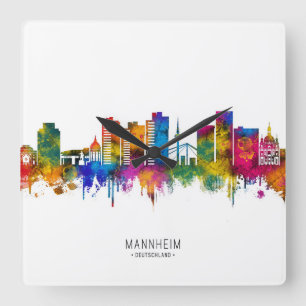 Horloge Carrée Paysage urbain de Mannheim Allemagne