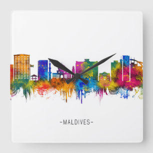 Horloge Carrée Paysage urbain des Maldives