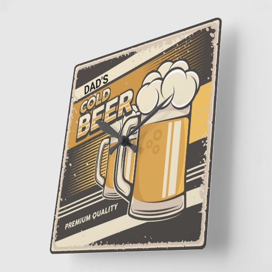 Horloge Carrée PDA Classic Cold Beer (Angle)