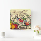 Horloge Carrée Peace Be To This (Maison)