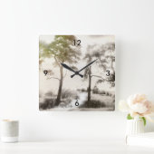 Horloge Carrée Peace before (Maison)