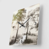 Horloge Carrée Peace before (Angle)