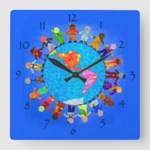Horloge Carrée Peaceful
