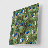 Horloge Carrée Peacock (Angle)