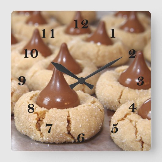 Horloge Carrée Peanut Butter Blossom Cookies (Recto)
