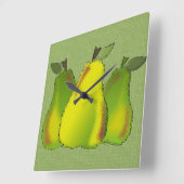Horloge Carrée Pear (verre/tile) Wall Clock (Angle)