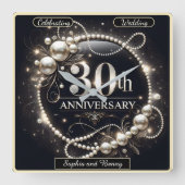 Horloge Carrée Pearl Bliss 30e anniversaire (Recto)