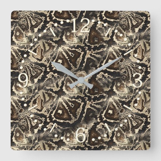 Horloge Carrée Peau de Python (Recto)