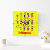 Horloge Carrée Pediatrician Stick Kids Clock (Maison)