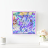 HORLOGE CARRÉE PEGASUS LE CHEVAL DIVIN (Maison)