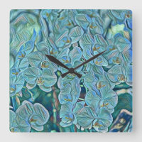 Peinture bleu violet de fleurs d'orchidées mignonn