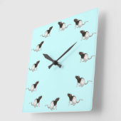 Horloge Carrée Peinture de rat pour animaux (Angle)