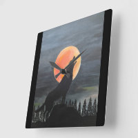 Peinture de silhouette de loup par Alfred Fox