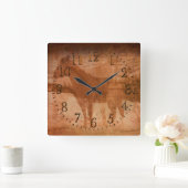 Horloge Carrée Peinture Rustique Cheval, Art Equin pour les amate (Maison)