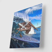 HORLOGE CARRÉE PELICAN BARREL RIDER SURFER (Angle)