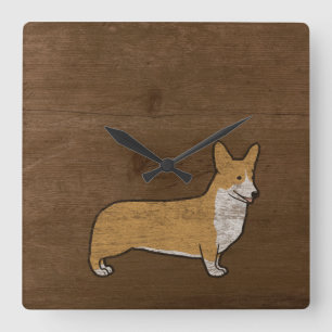 Horloge Carrée Pembroke Welsh Corgi