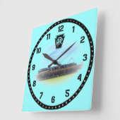 Horloge Carrée Pennsylvania Railroad GG-1 #4800 Vue latérale Larg (Angle)