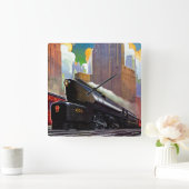 Horloge Carrée Pennsylvania Train by Unknown (Maison)