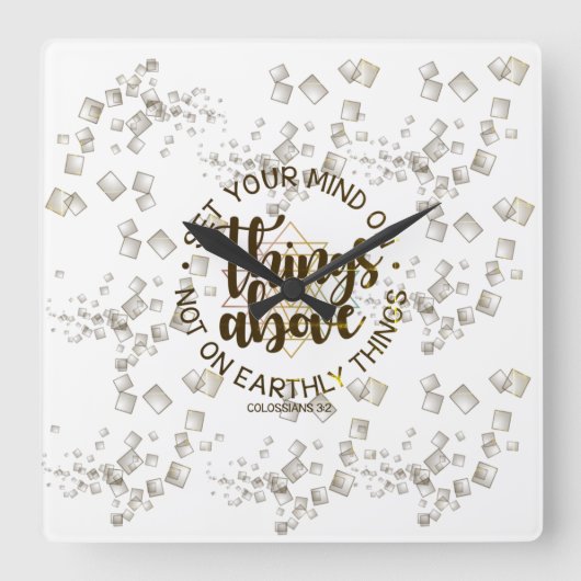 Horloge Carrée penser (Recto)