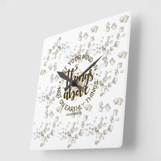 Horloge Carrée penser (Angle)