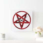 Horloge Carrée Pentagram Red Devil (Maison)