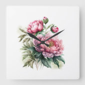 Horloge Carrée Peony (Recto)