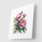 Horloge Carrée Peony (Angle)