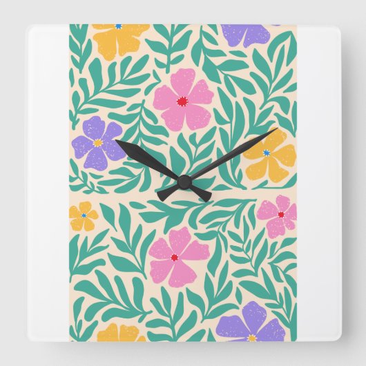 Horloge Carrée  Per clocks  logo flawrs   (Recto)