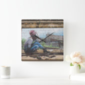 Horloge Carrée Perdu Dans Les Réflexions Sur Les Graffitis D'Enfa (Maison)