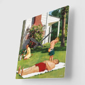 Horloge Carrée Père de arrosage (Angle)