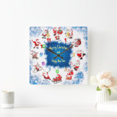 Horloge Carrée Père Noël (Maison)