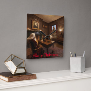 Horloge Carrée Père Noël Cosy Nook