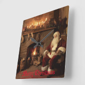 Horloge Carrée Père Noël Cosy Nook (Angle)
