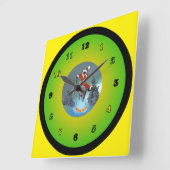 Horloge Carrée Père Noël de Yaawd (Angle)