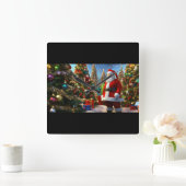 Horloge Carrée Père Noël Magical Timepiece - Festive Holiday Horl (Maison)