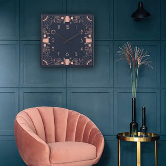 Horloge Carrée Perfection géométrique dans un style Art Déco